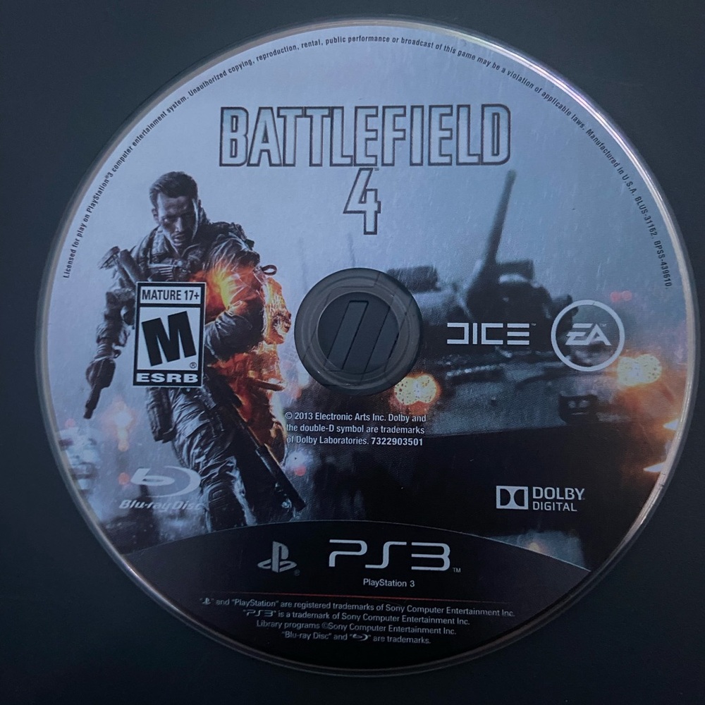 ☾.݁ᛪ༙ 3/$20 🕹️🎮 Battlefield 4 for PS3 - LOOSE AND TESTED